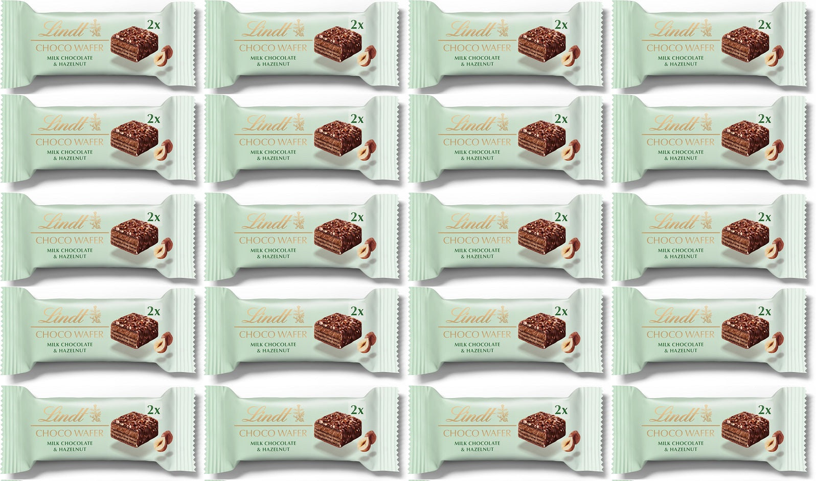 20 x Lindt Choco Wafer Milk Hazelnut - 30GM