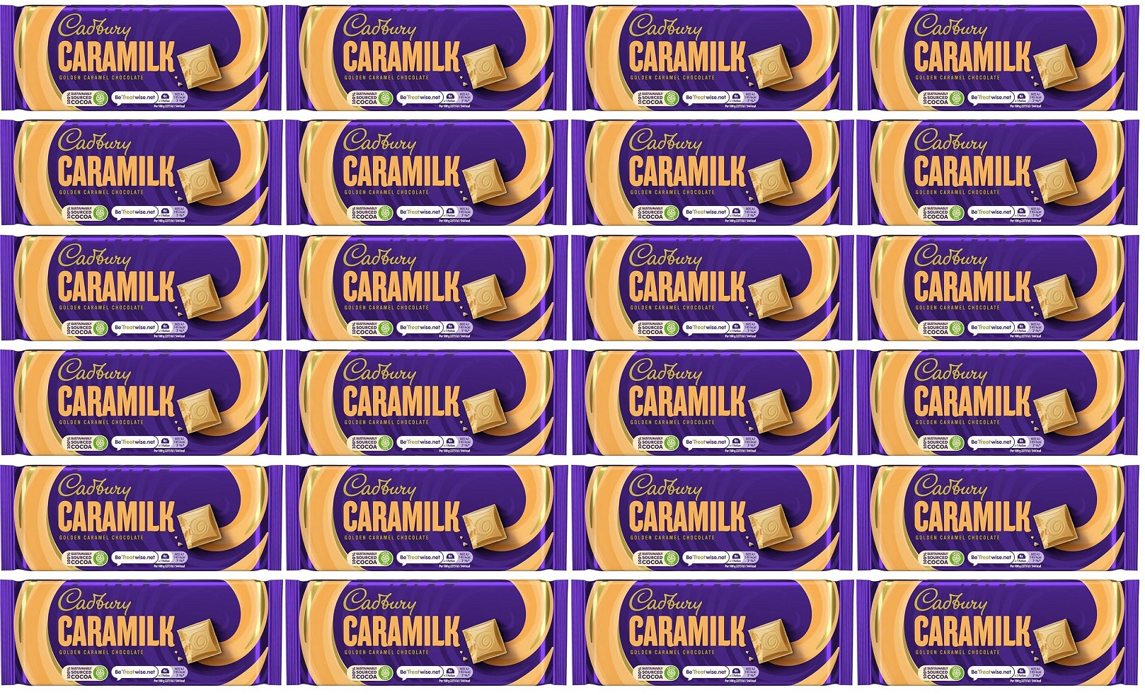 24 x Cadbury Caramilk Golden Caramel Chocolate 90G