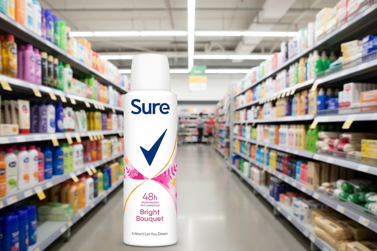 6 x Sure Anti-Perspirant Aerosol Bright Bouquet 150 Ml