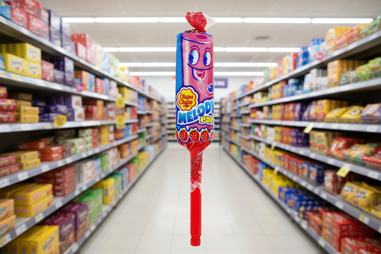 24 x Chupa Chups Melody Pops Strawberry 15G