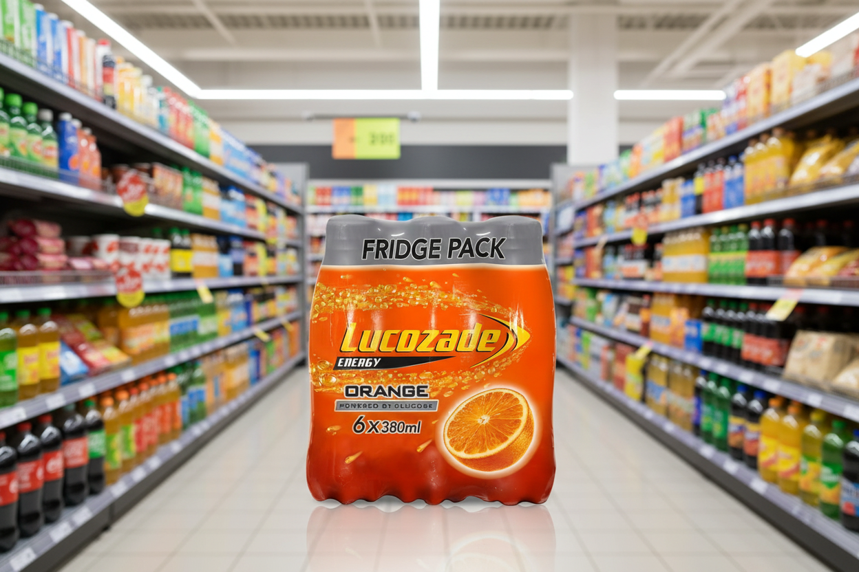 4 x Lucozade Energy Orange 6Pk - 6X380ML