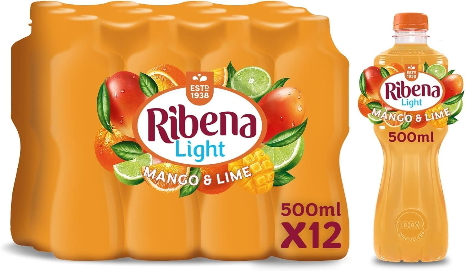 12 x Ribena Mango & Lime 500Ml