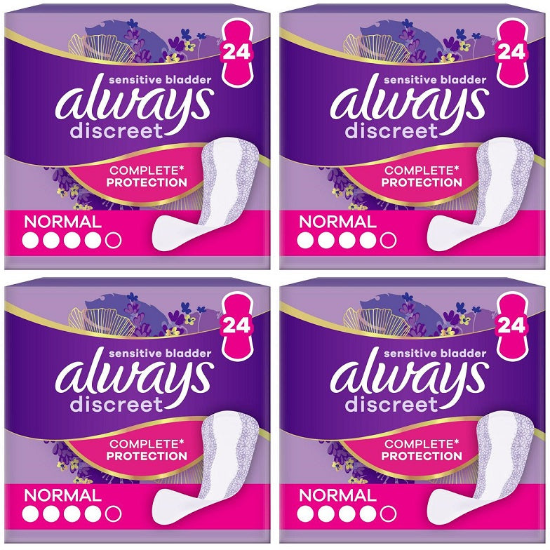 4 x Always Discreet Liners - 24 PACK