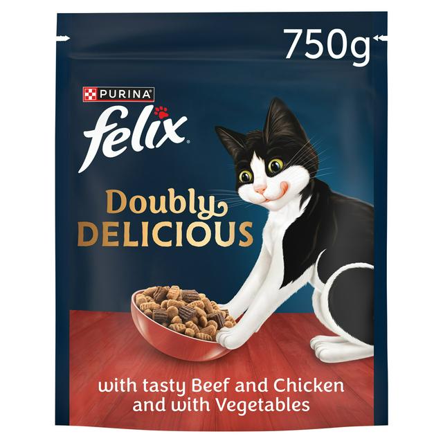 4 x Felix Cat Doubly Delicious Beef & Chicken - 750GM