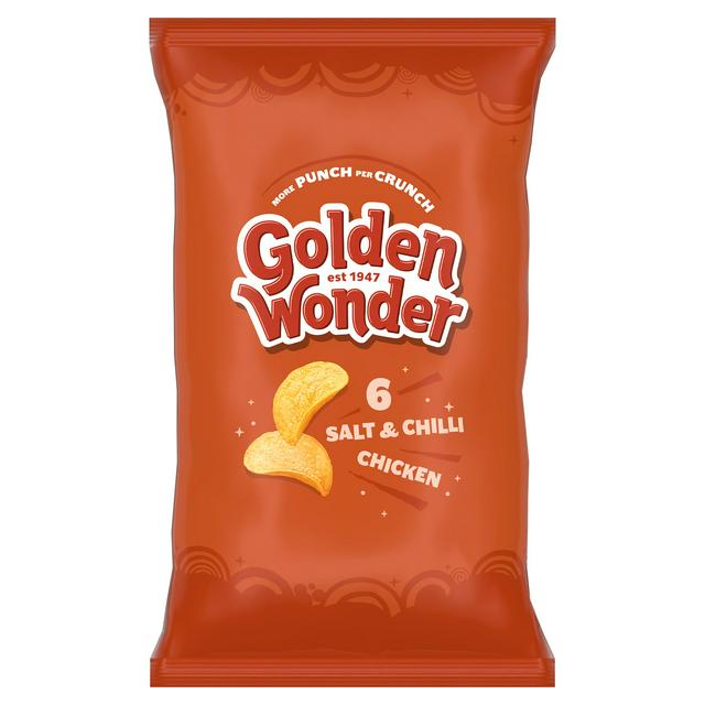 18 x Golden Wonder Salt & Chilli Chicken 6pk - 6X25GM