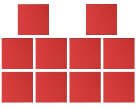 10 x Chefs Kitchen Napkin Red 33Cm