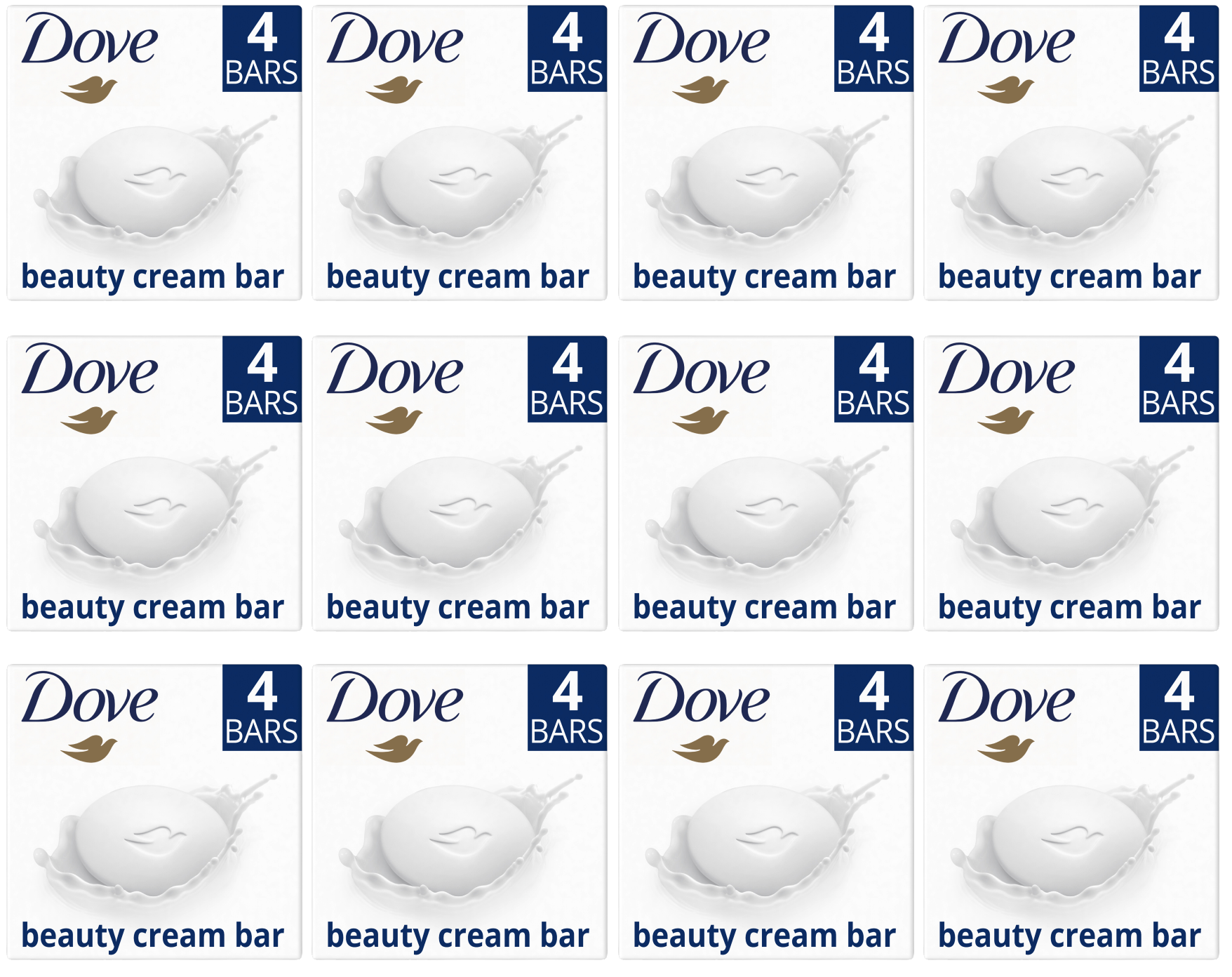 12 x Dove Beauty Bar Original 4X 90 G