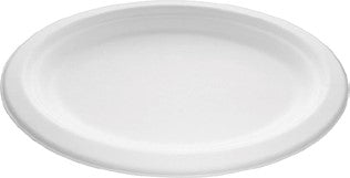 10 x Bagasse Plate Oval Rigid 10.5 X 8