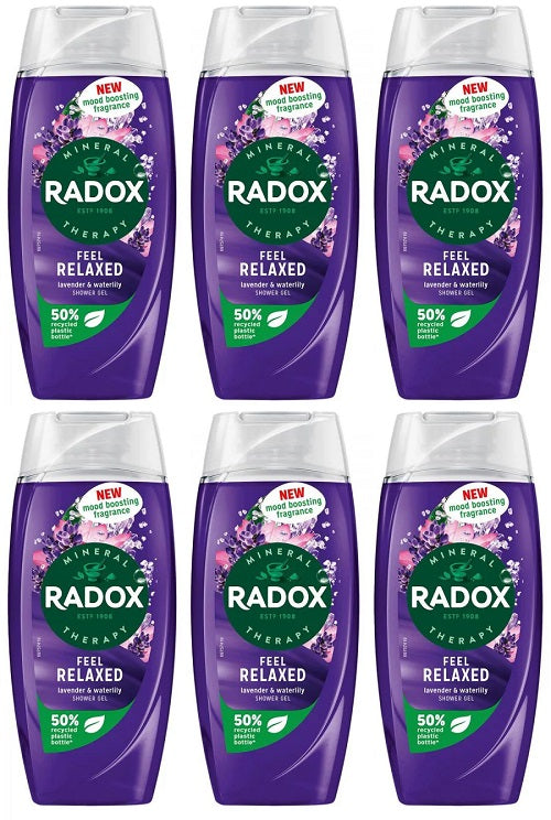 6 x Radox Mineral Therapy Body Wash Feel Relaxed 225 Ml