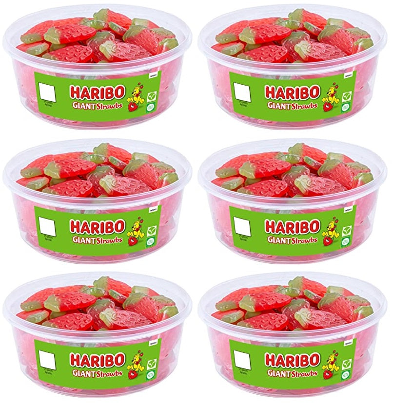 6 x Haribo Giant Strawbs 825G