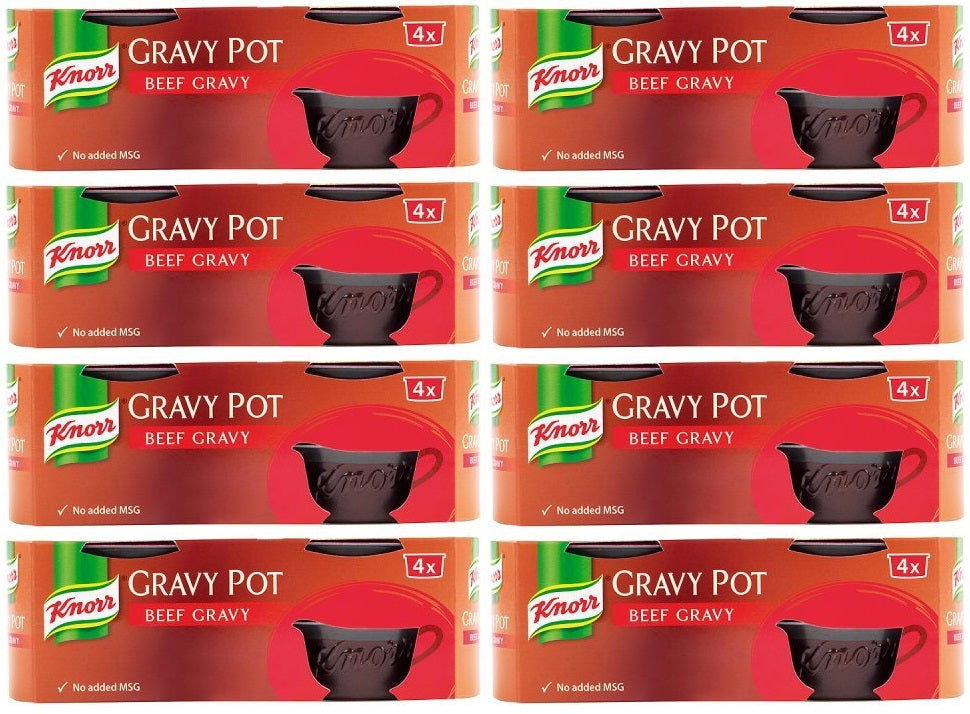 8 x Knorr Gravy Pot Beef 4X 28 G