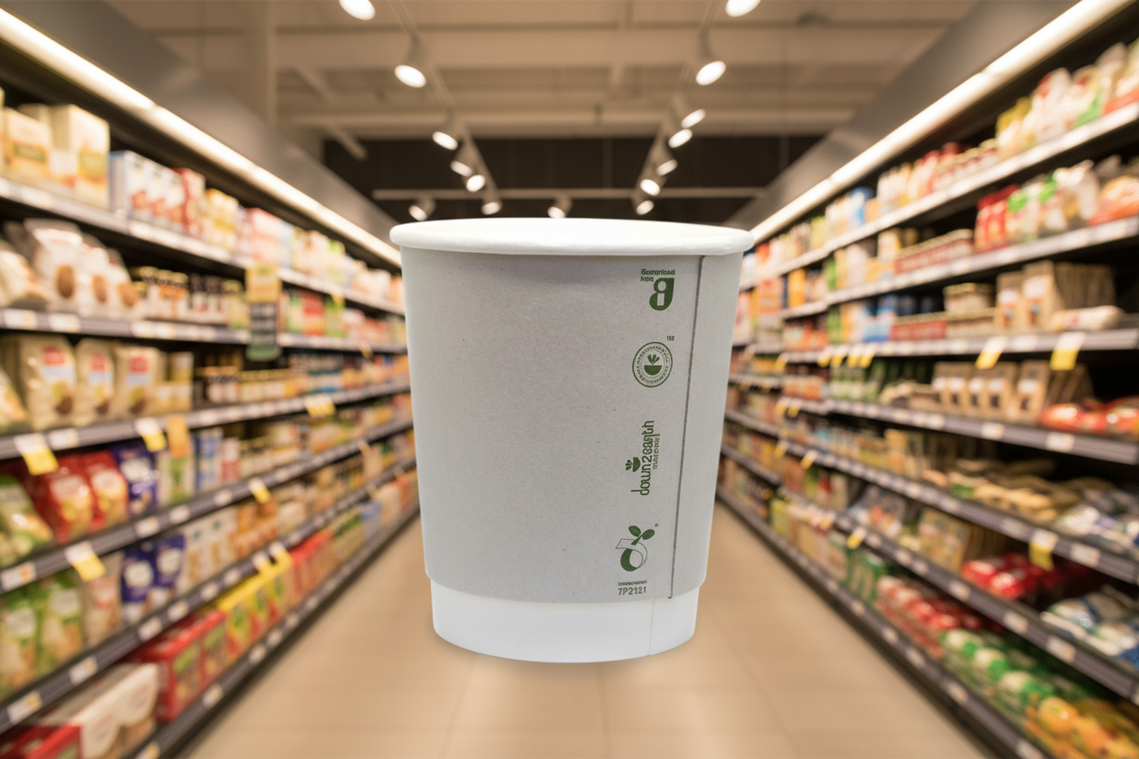 20 x D2E Cup Double Wall 8Oz White 25Pk X 20