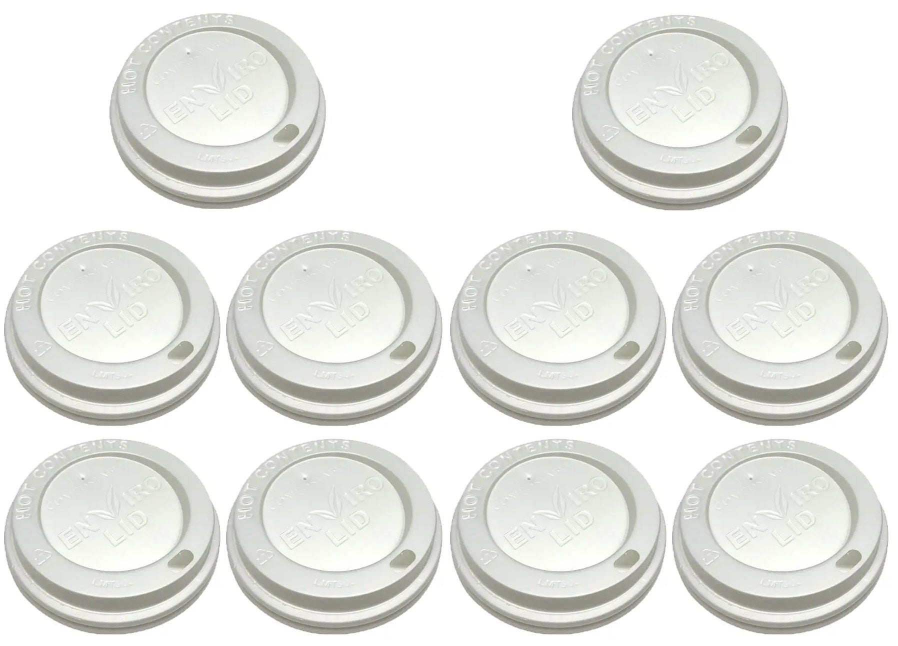 10 x Compostable Coffe Cup Lids Clear 12 Oz /16Oz