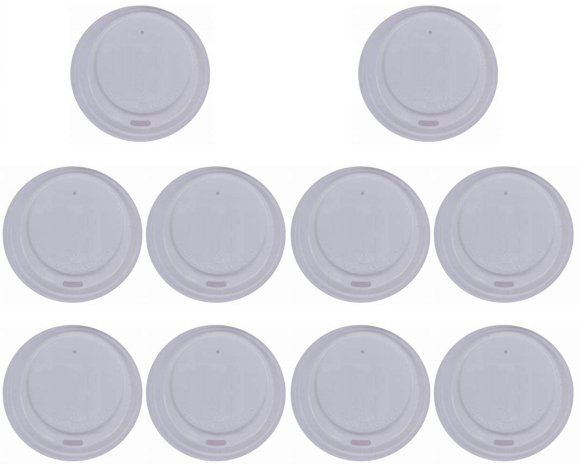 10 x Hot Cup Lid White 90Mm 12/16Oz 100pk