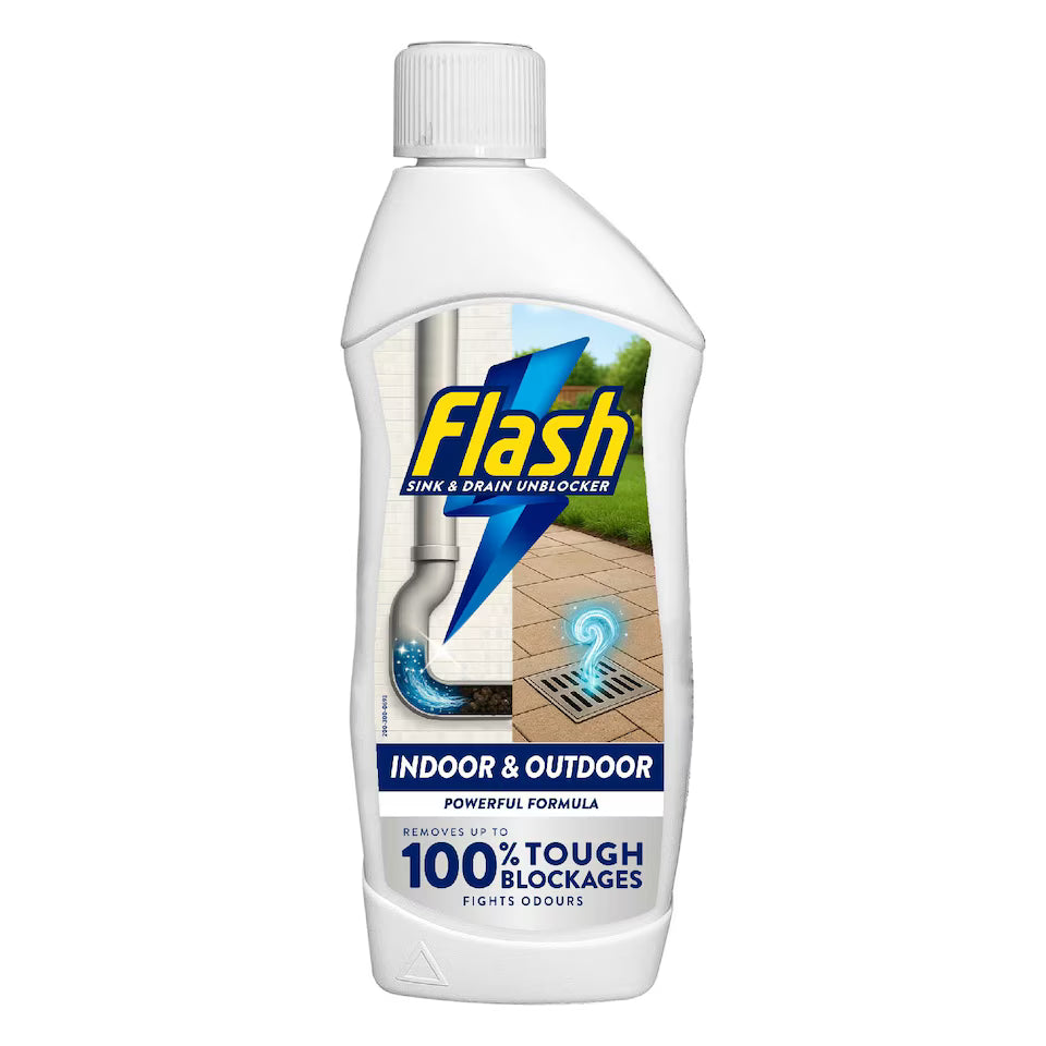 6 X Flash Sink & Drain Unblocker - 500Ml