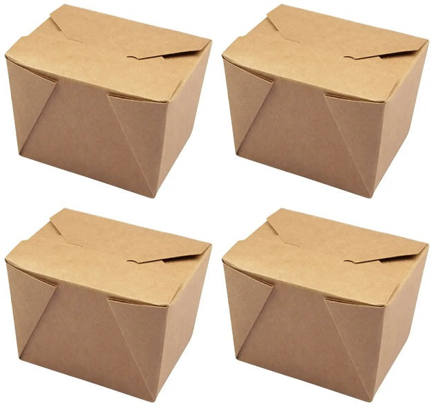 4 x No.2 Kraft Bio Box Container (49Oz) (4X50`S)