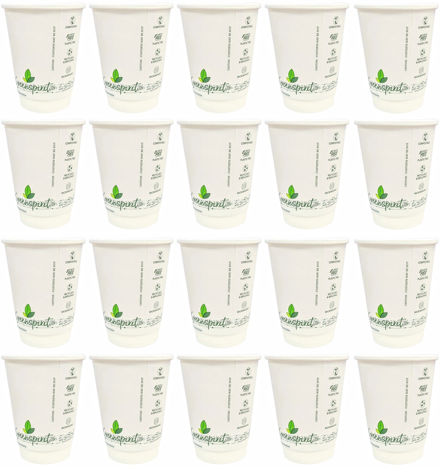 20 x 16Oz Gs Double Wall Cup Plastic Free 25X20