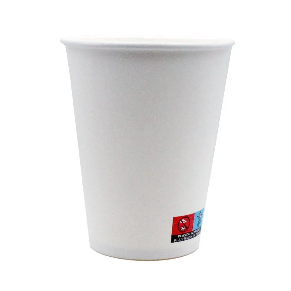 20 x 12 Oz Single Wall White Hot Cup 50 X 20