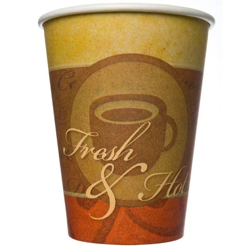 20 x 8Oz Fresh And Hot Pe Single Wall Cup