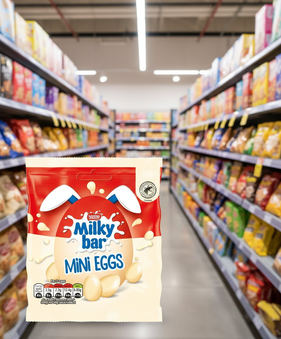 13 x Milkybar White Chocolate Mini Eggs Sharing Bag - 80GM