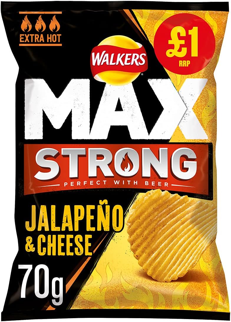 15 x Walkers Max Jalapeno & Cheese - 70GM