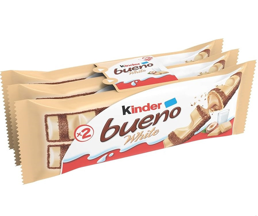 10 x Kinder Bueno White Milk And Hazelnuts 3 X 39G (117G)