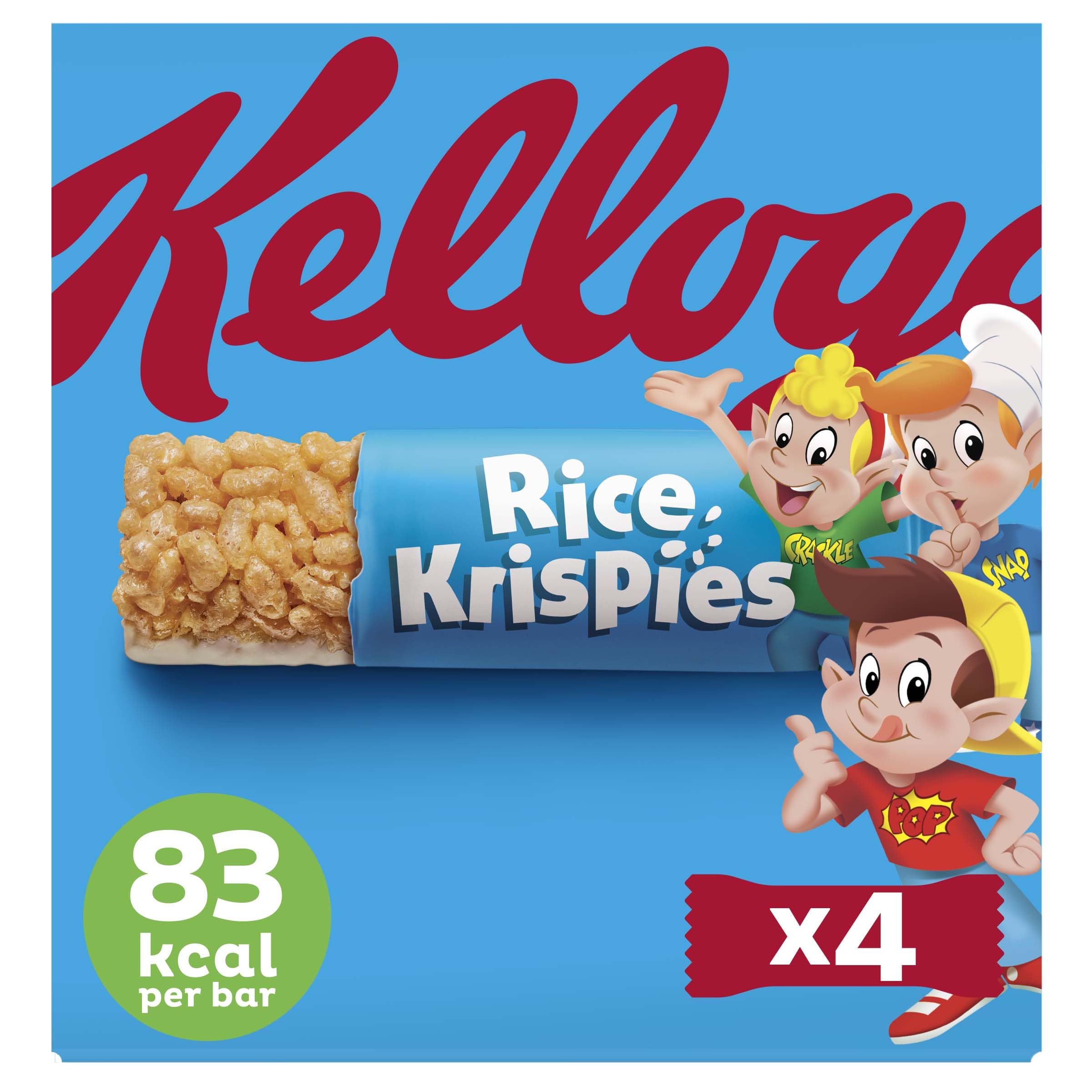 10 X Kellogg'S Rice Krispies Cereal Bars 4 Pack - 80Gm