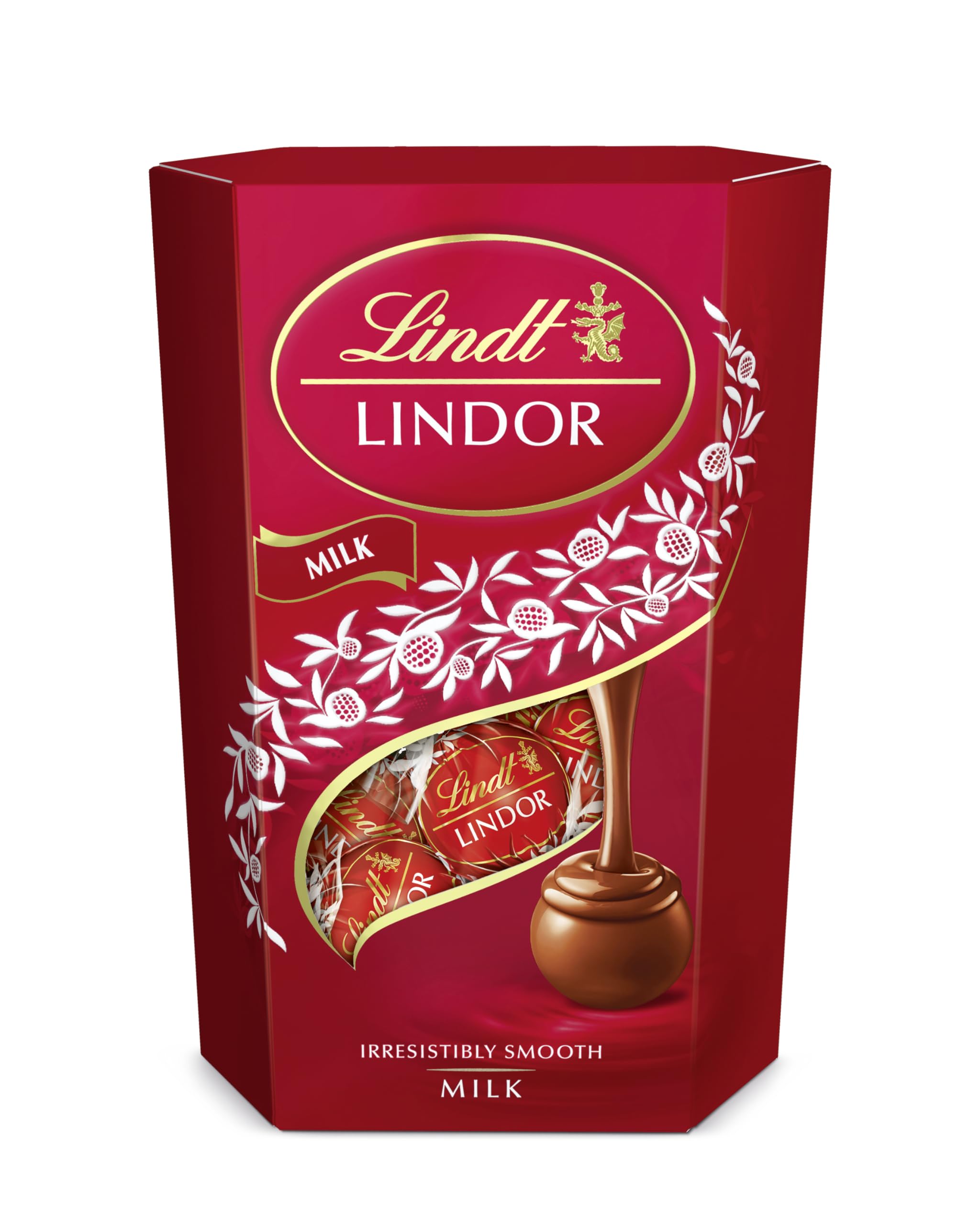8 x Lindt Lindor Milk Chocolate Truffles Box Cornet - 137GM