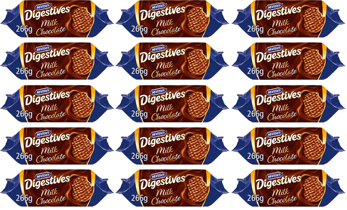 15 X Mcvities Milk Chocolate Digs - 266Gm