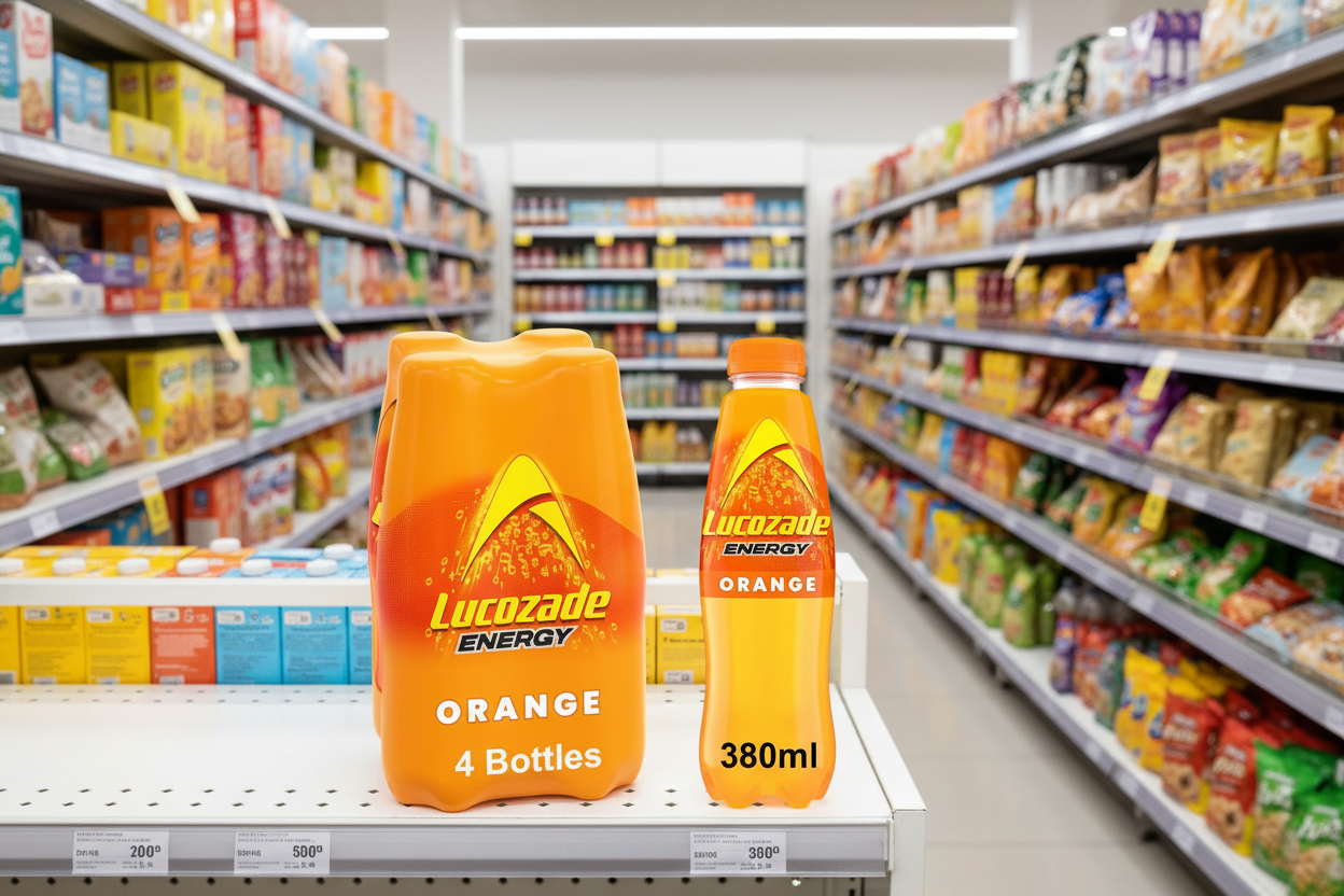 6 x Lucozade Energy Drink Orange 4 X 380Ml