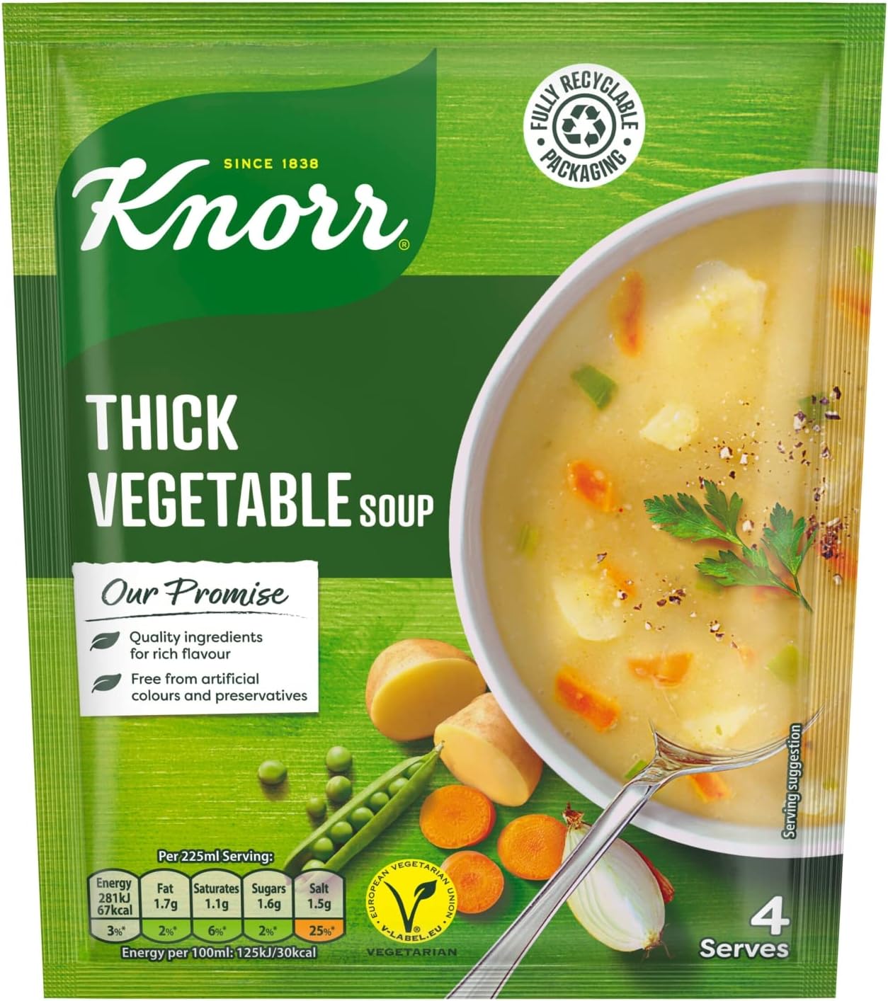 9 x Knorr Thick Vegetable Soup 63G