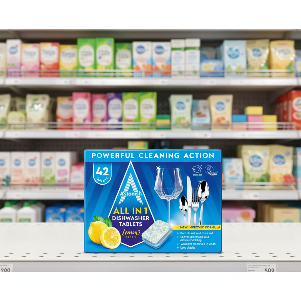 6 X Astonish All In 1 Dishwasher Tablets Lemon - 42 Pack