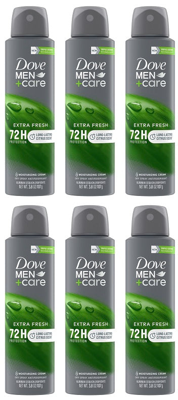 6 x Dove Extra Fresh Anti-Perspirant Aerosol 200Ml