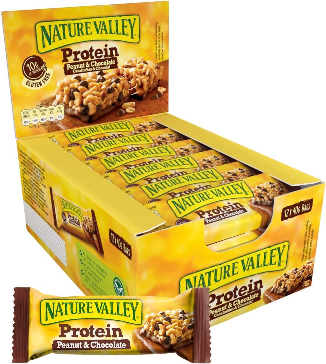 12 x Nature Valley Protein Peanut & Chocolate 40Gm