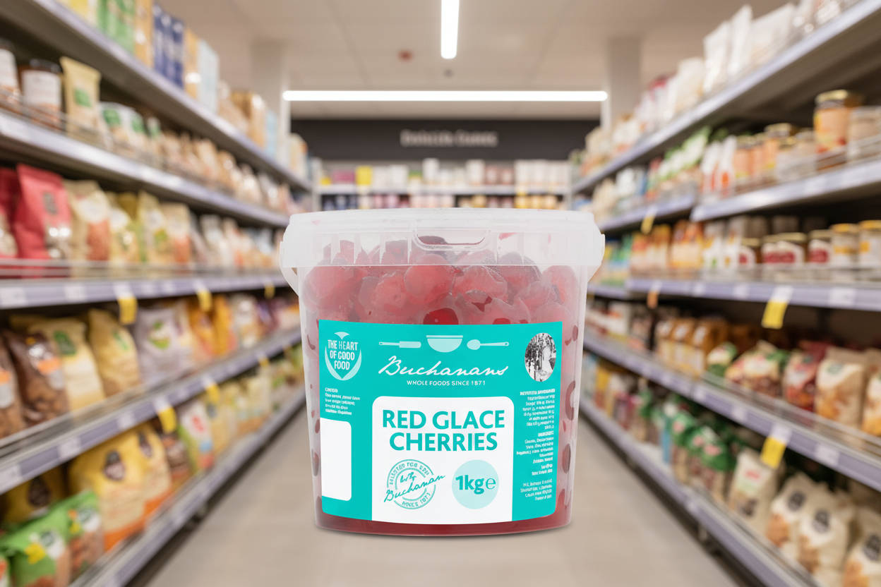 Buchanans Red Glace Cherries 1Kg