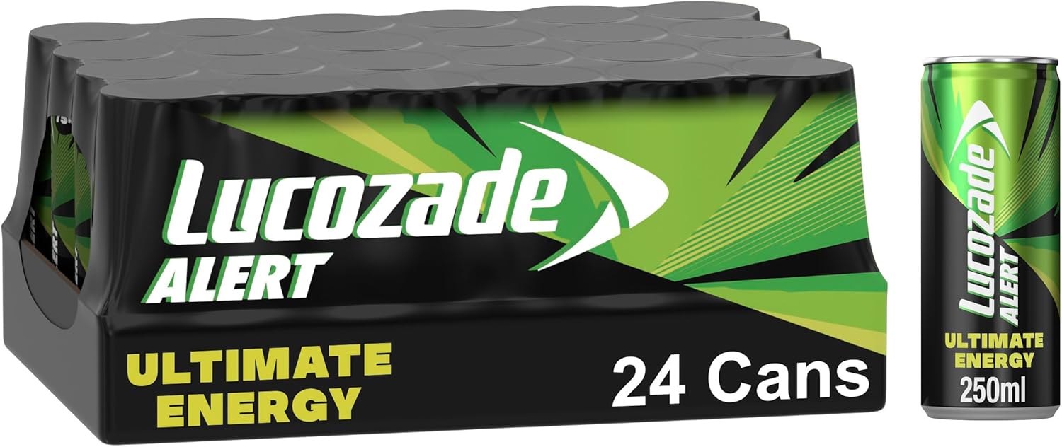 24 x Lucozade Alert Ultimate Energy Can - 250ML