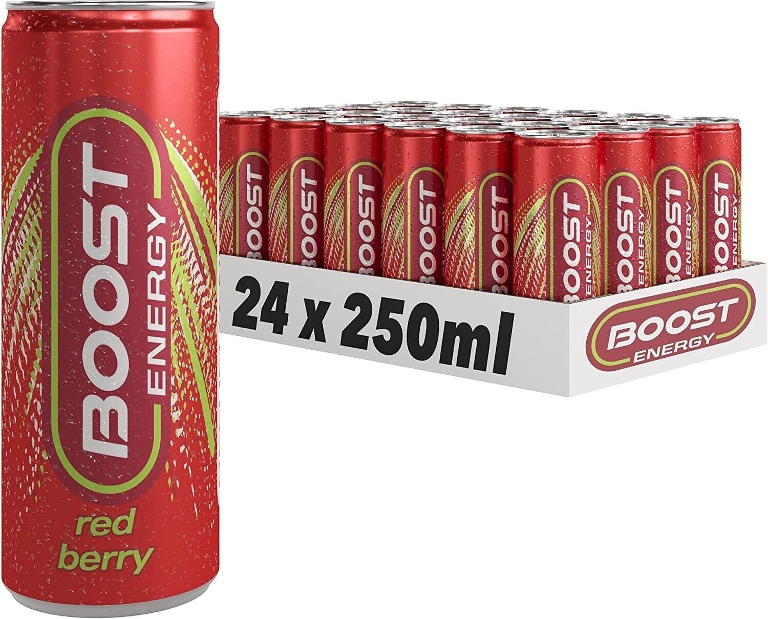 24 x Boost Energy Red Berry 250Ml