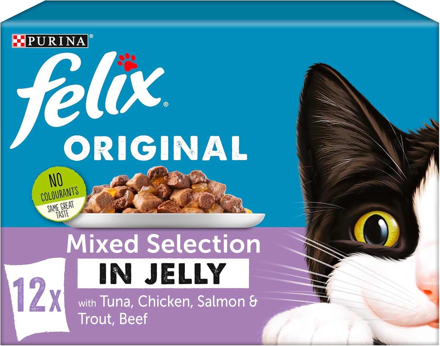 4 x Felix Cat Original Pouch Mixed Selection - 12X85GM