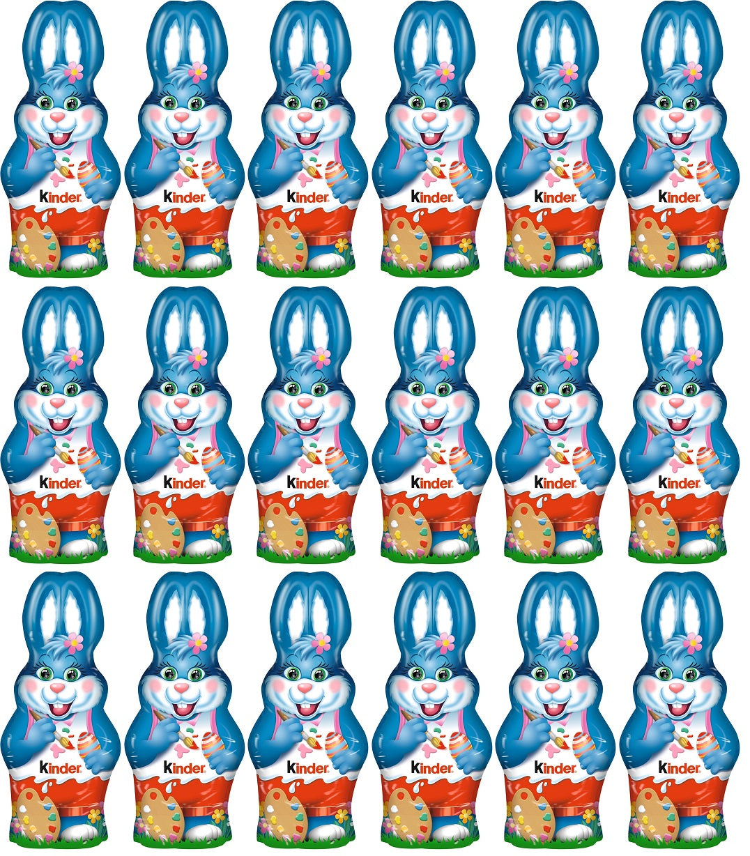 18 x Kinder Bunny Figure Easter - 110GM