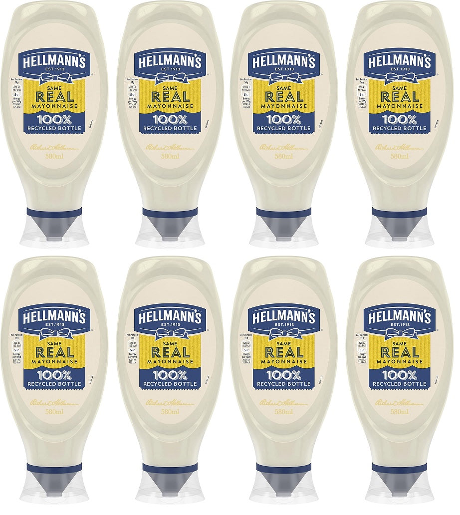 8 x Hellmann's Mayonnaise Real 580 Ml