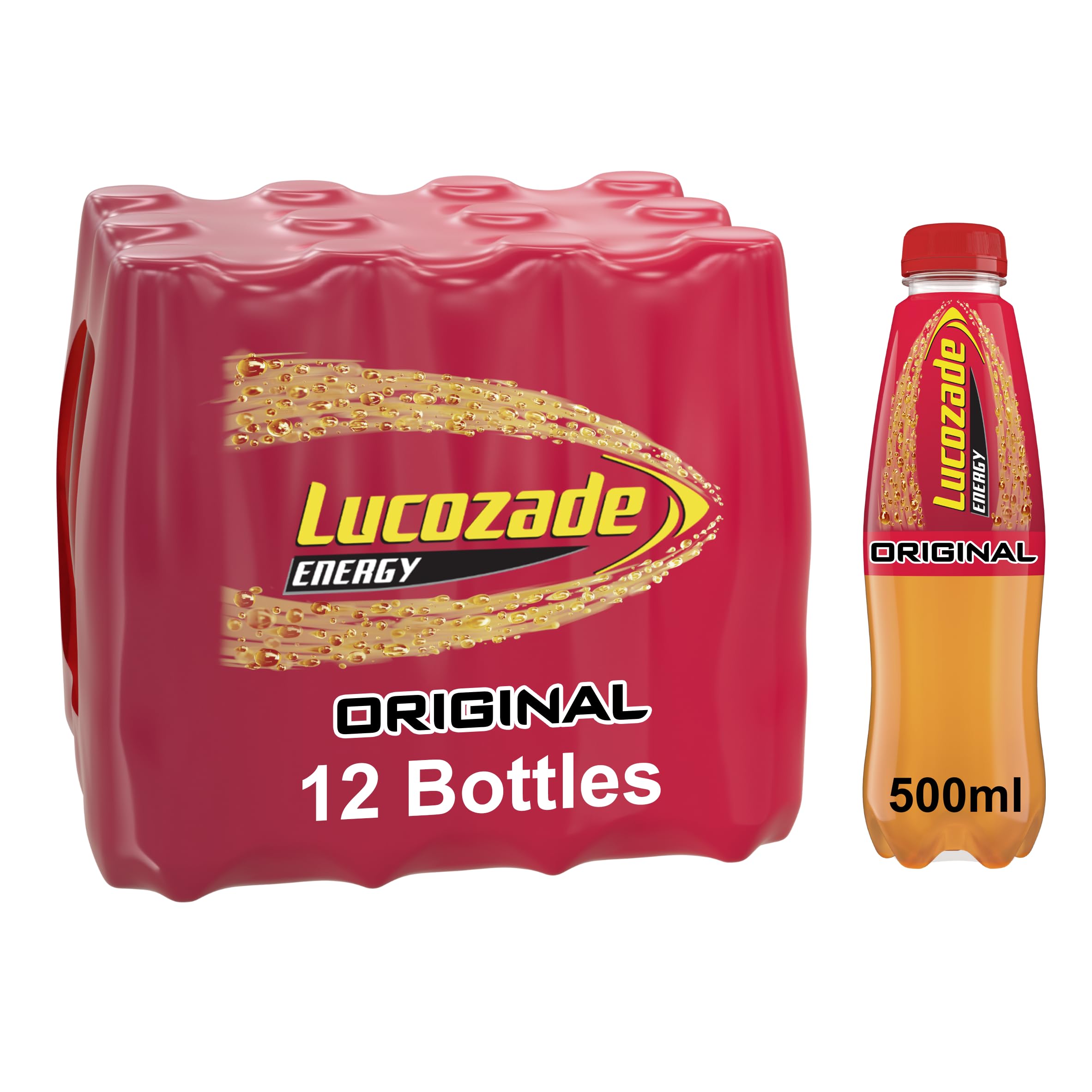 12 x Lucozade Energy Drink Original 500Ml