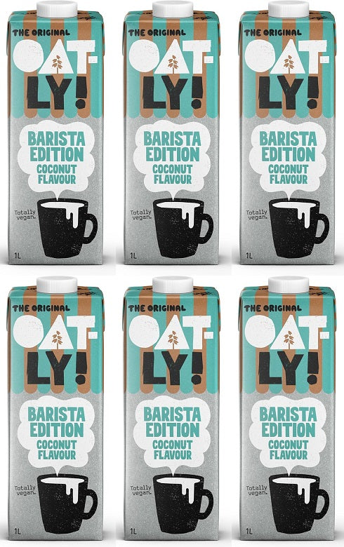 6 X Oatly Barista Edition Coconut Flavour Oat Drink - 1Ltr