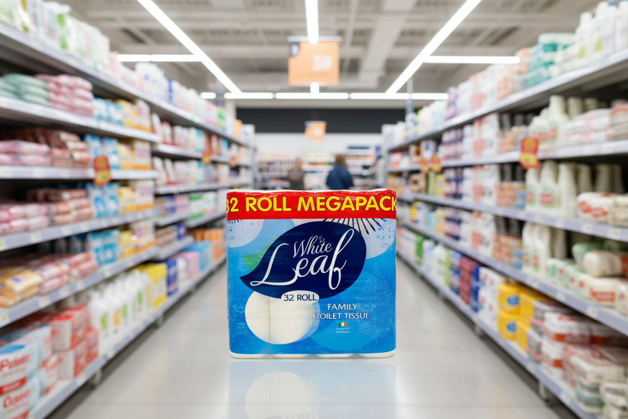 2 x White Leaf Family 32 Roll Pack