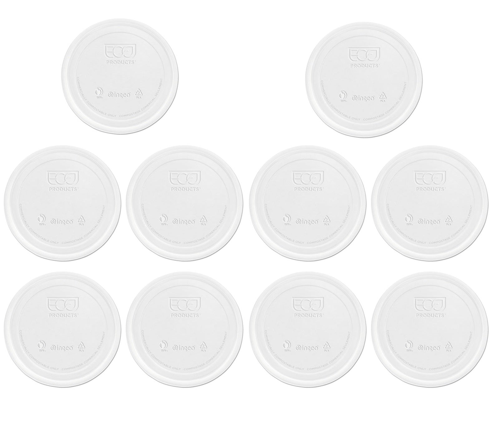 10 x D2E Eco Container Lid Fits Ep 8Oz-32Oz
