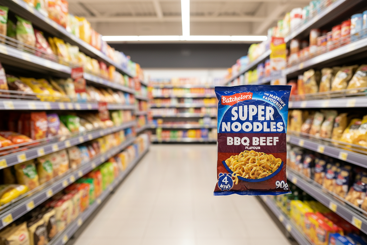 8 X Batch Super Noodles Bbq Beef - 90Gm