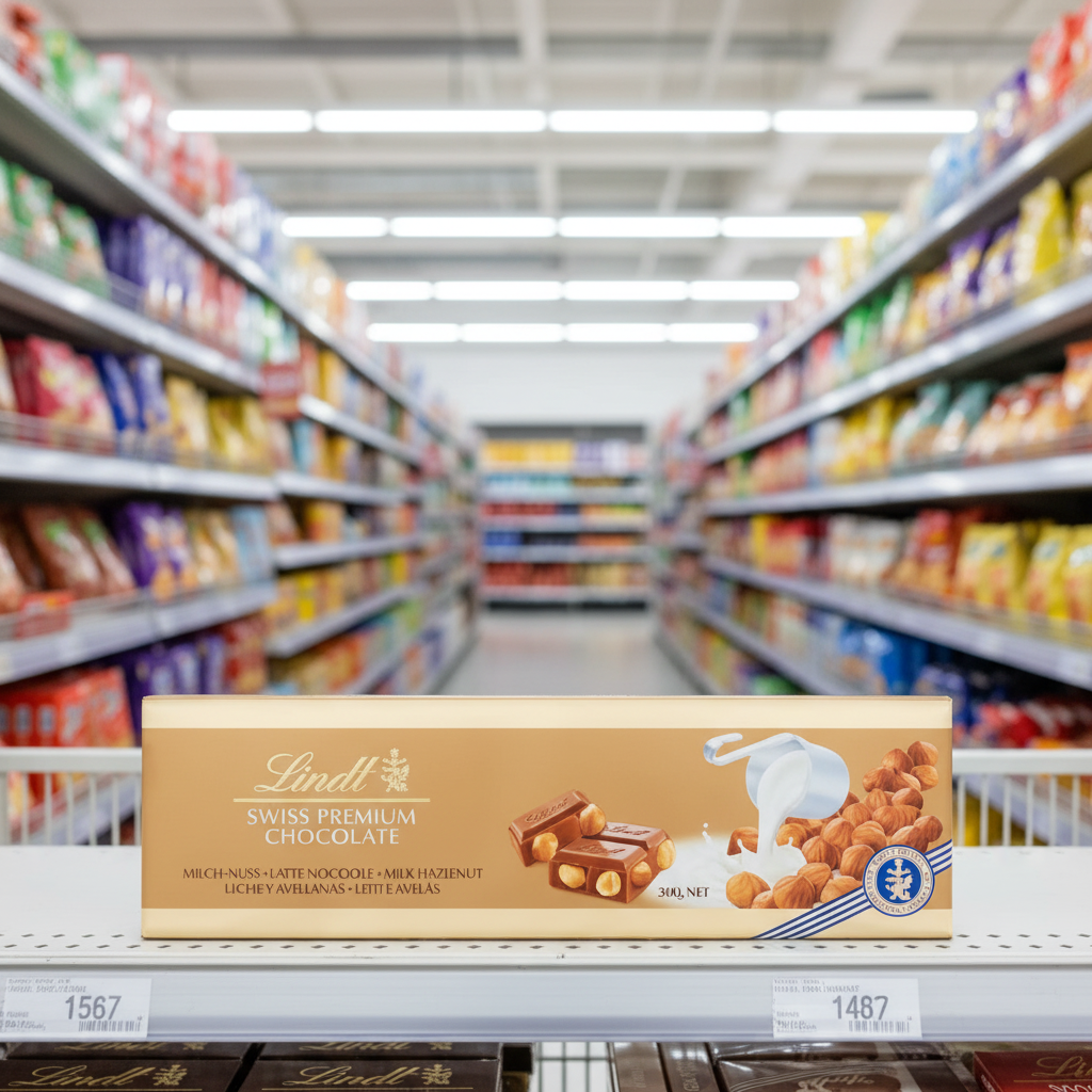 10 x Lindt Gold Swiss Premium Hazelnut Milk Chocolate - 300G