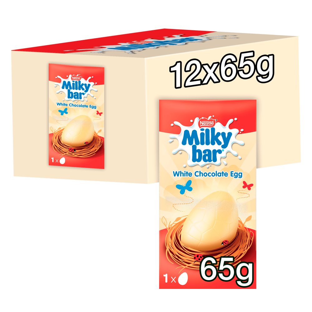 12 x Milkybar White Chocolate Small Easter Egg - 65GM