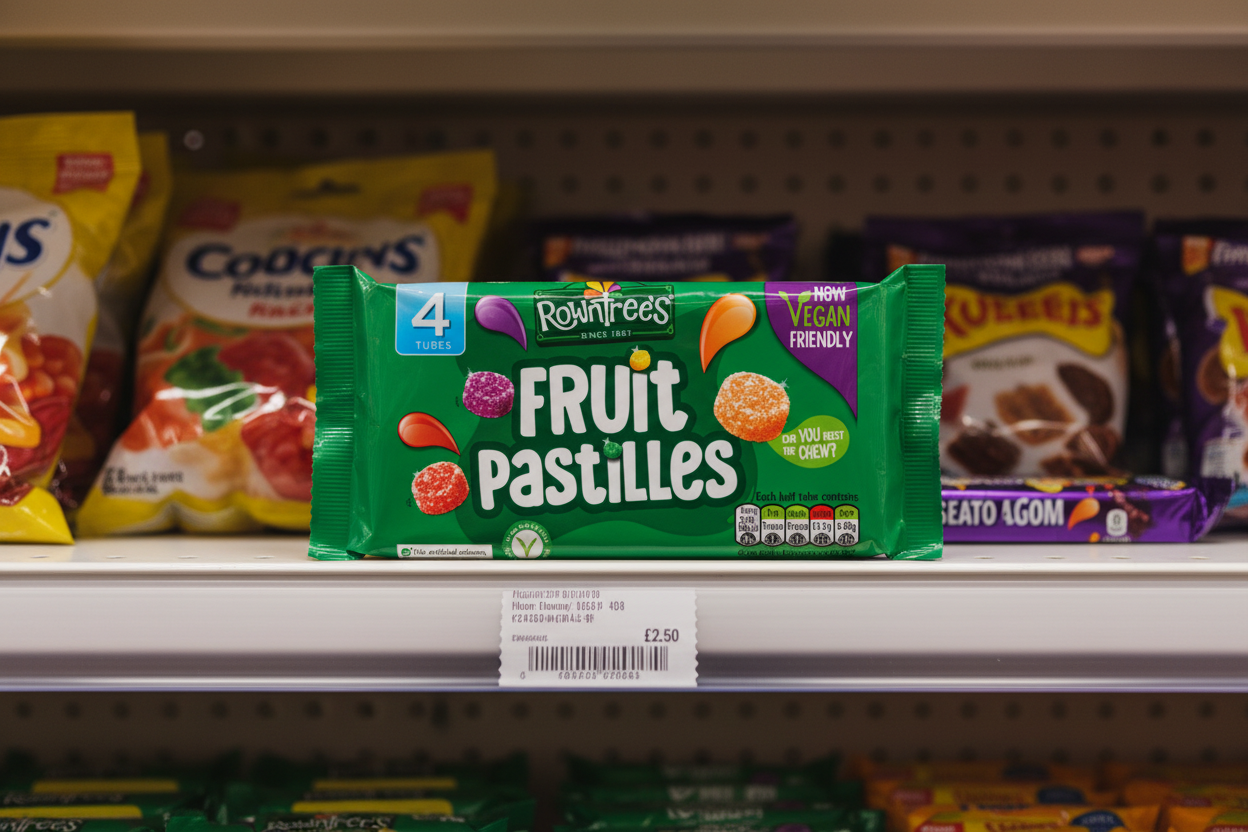 20 x Rowntree'S Fruit Pastilles 4 Pack Vegan 4X45Gm