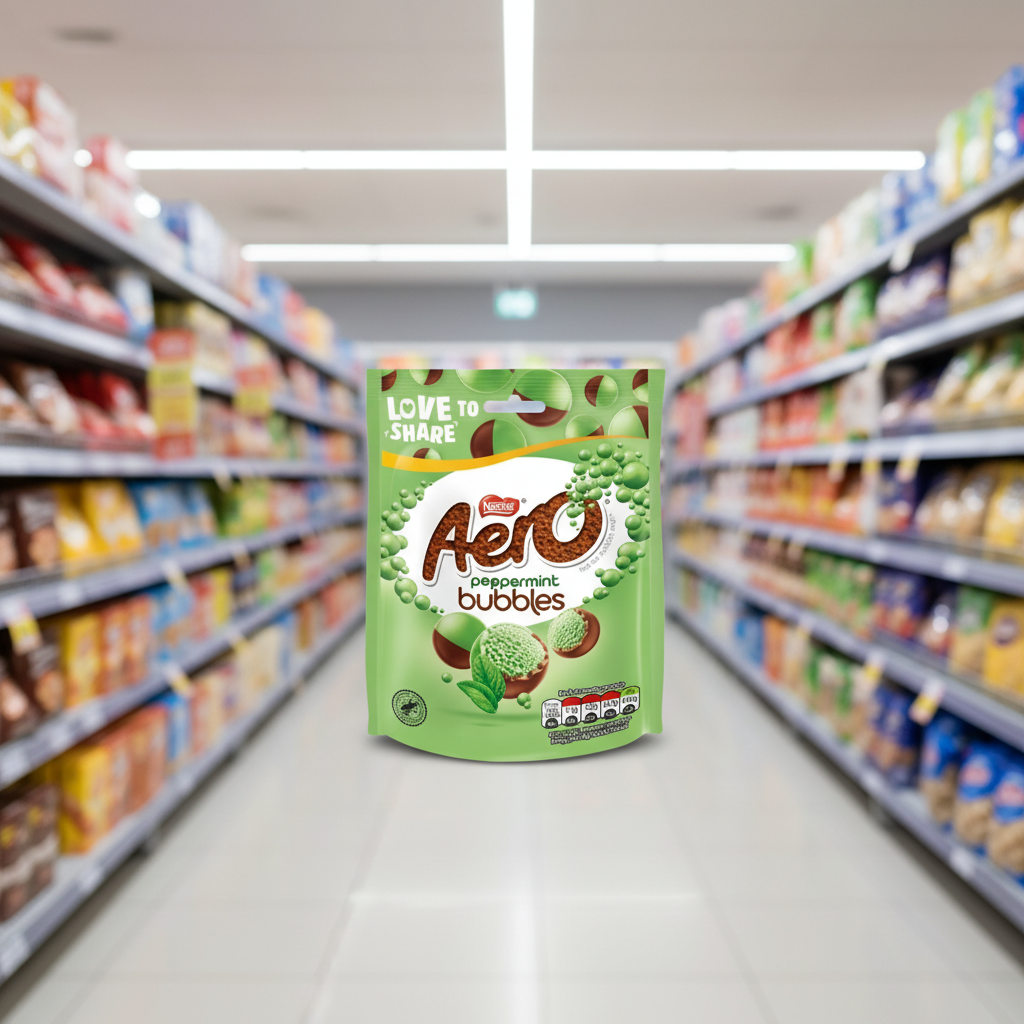 8 x Nestle Aero Bubbles Peppermint Pouch 92Gm