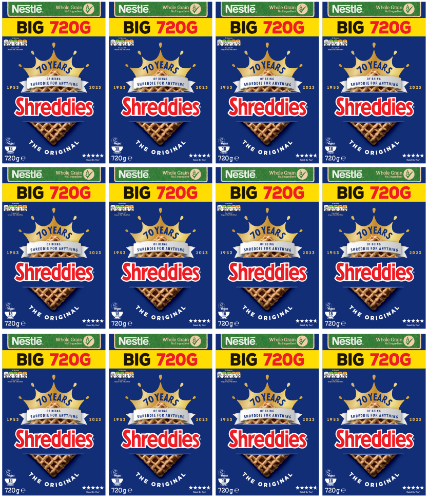 12 x Nestle Shreddies 720G - 720G